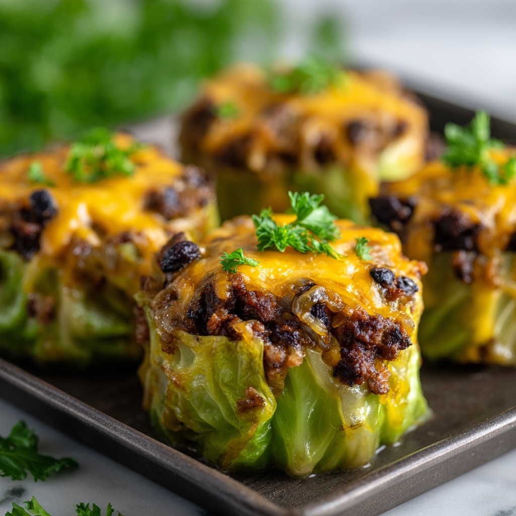 Oven-Baked Cabbage Burgers: Your Guilt-Free Burger Fix Recipe - Recipe Image