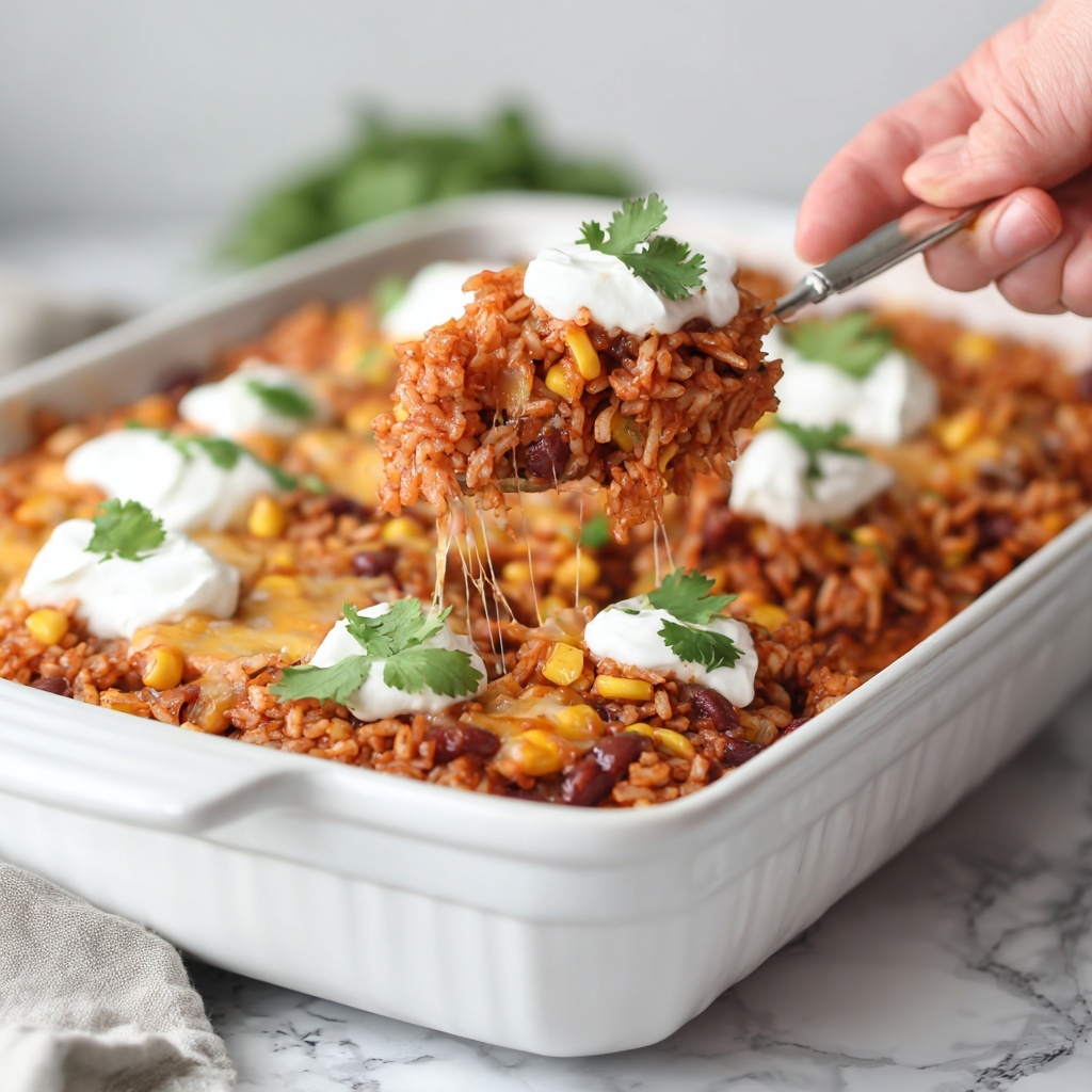 Chicken Enchilada Rice Casserole Recipe - Recipe Image