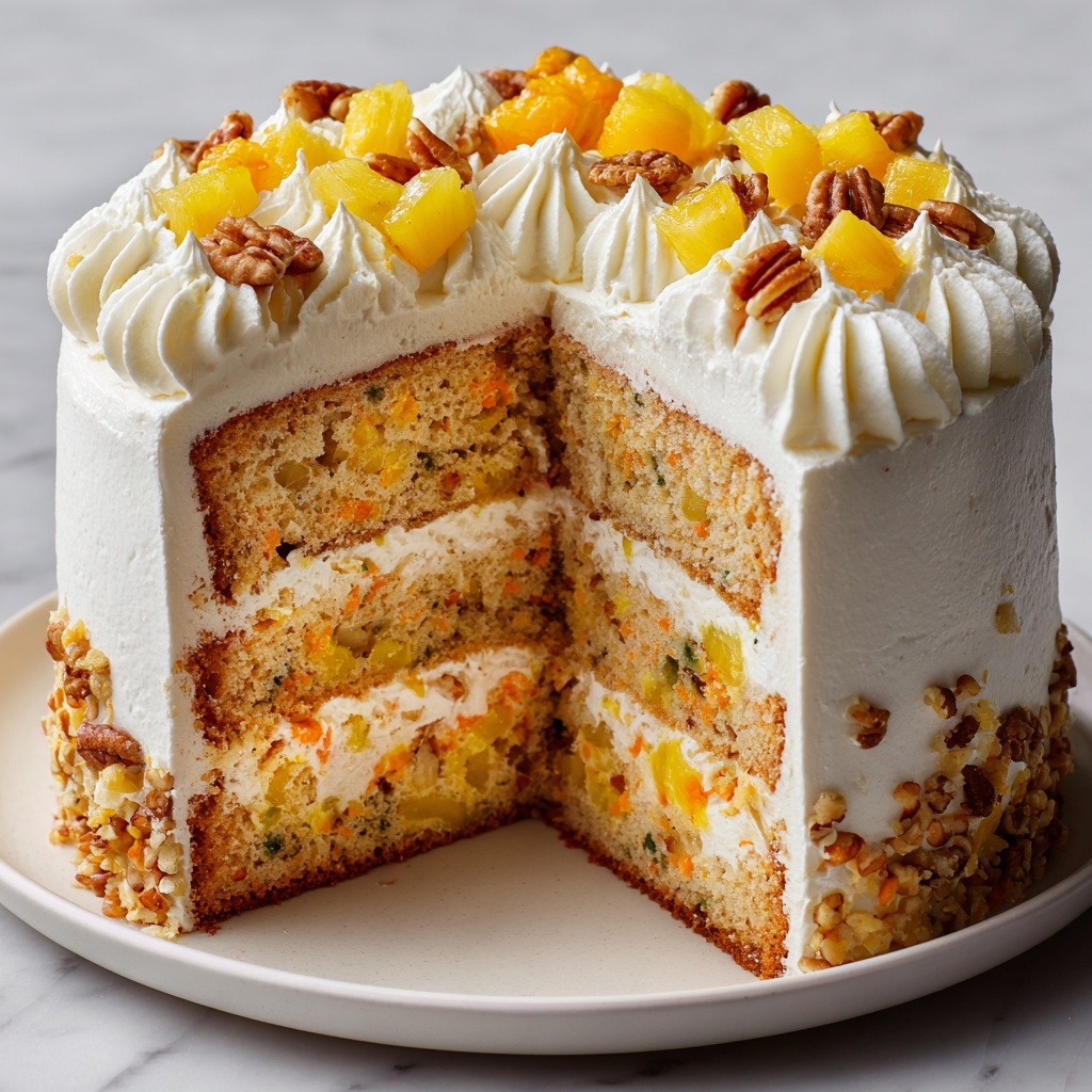 Hawaiian Pineapple Carrot Cream Cake Recipe - Recipe Image