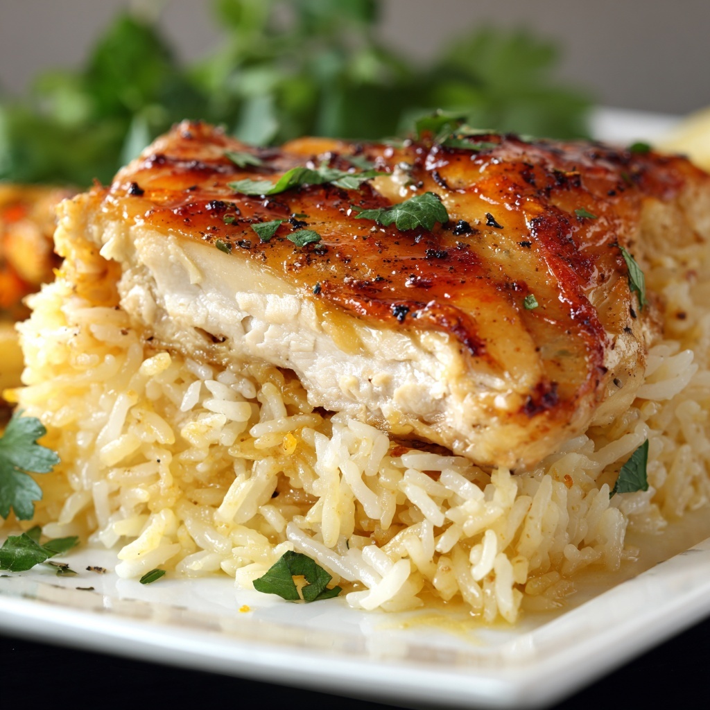 Oven-Baked Chicken and Rice Recipe - Recipe Image
