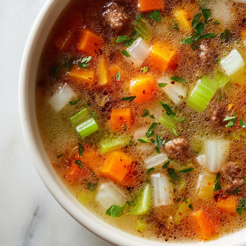 The BEST Vegetable Beef Soup Recipe - Recipe Image
