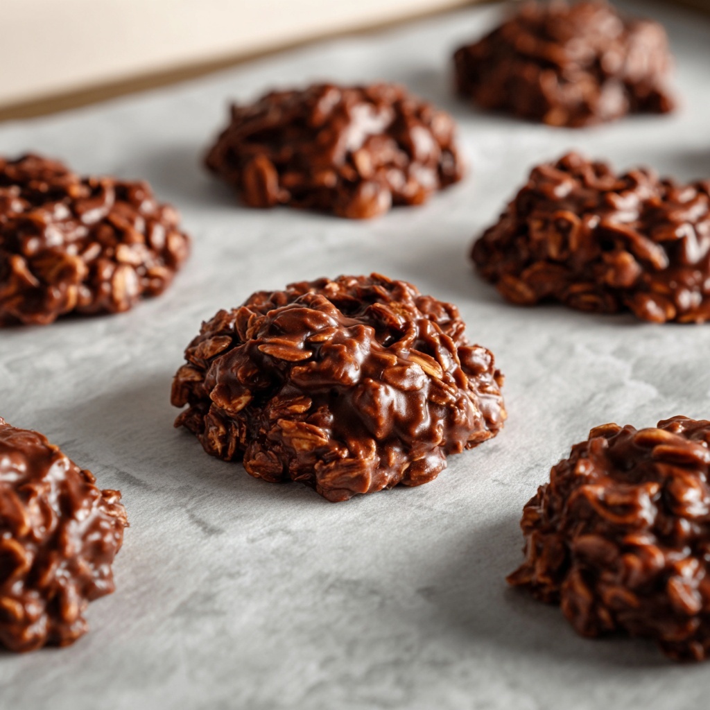 No Bake Nutella Oatmeal Cookies Recipe - Recipe Image