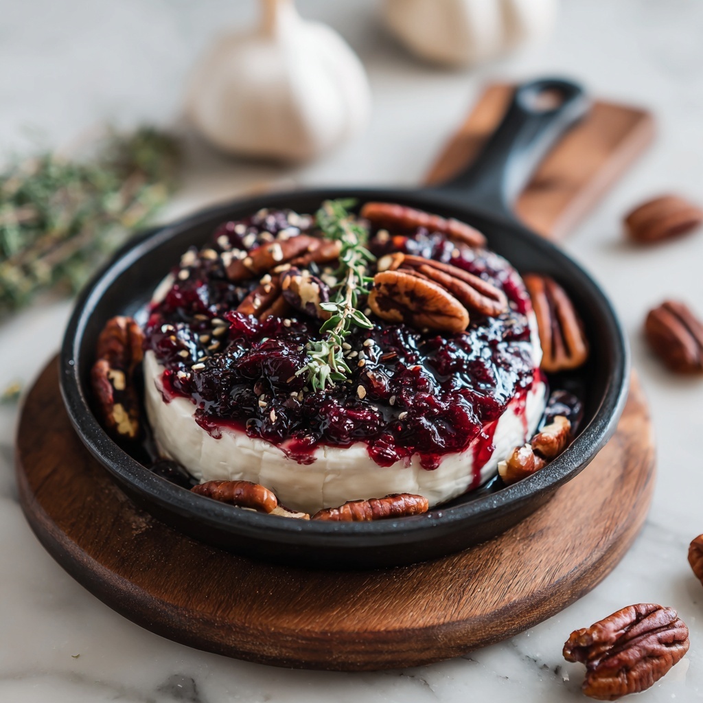 Baked Brie with Fig Jam and Pecans Recipe - Recipe Image