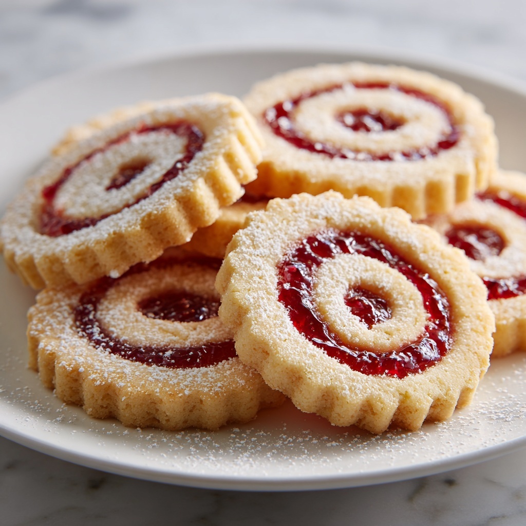 Raspberry Swirl Shortbread Cookies Recipe - Recipe Image