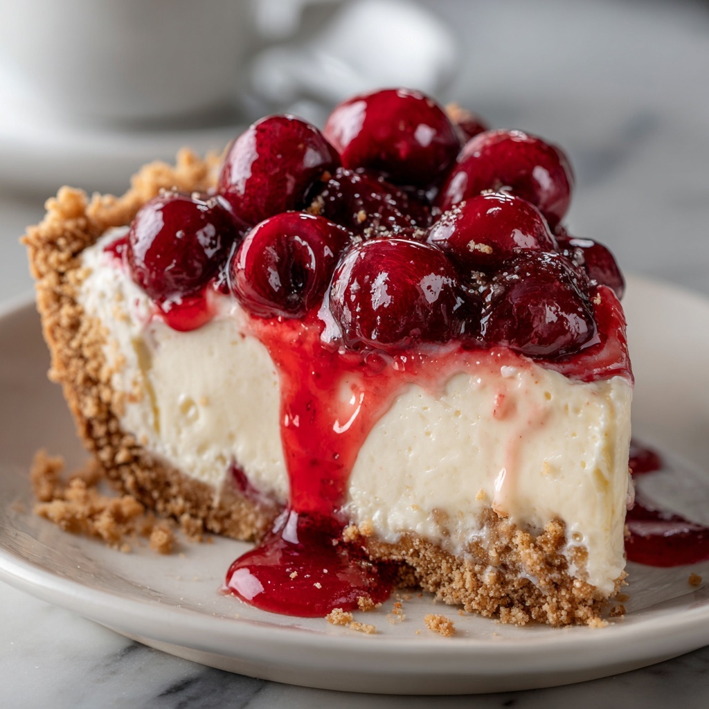 No Bake Cherry Cheesecake Recipe - Recipe Image