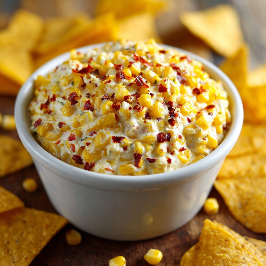 Cheesy Corn & Pepper Dip Recipe - Recipe Image