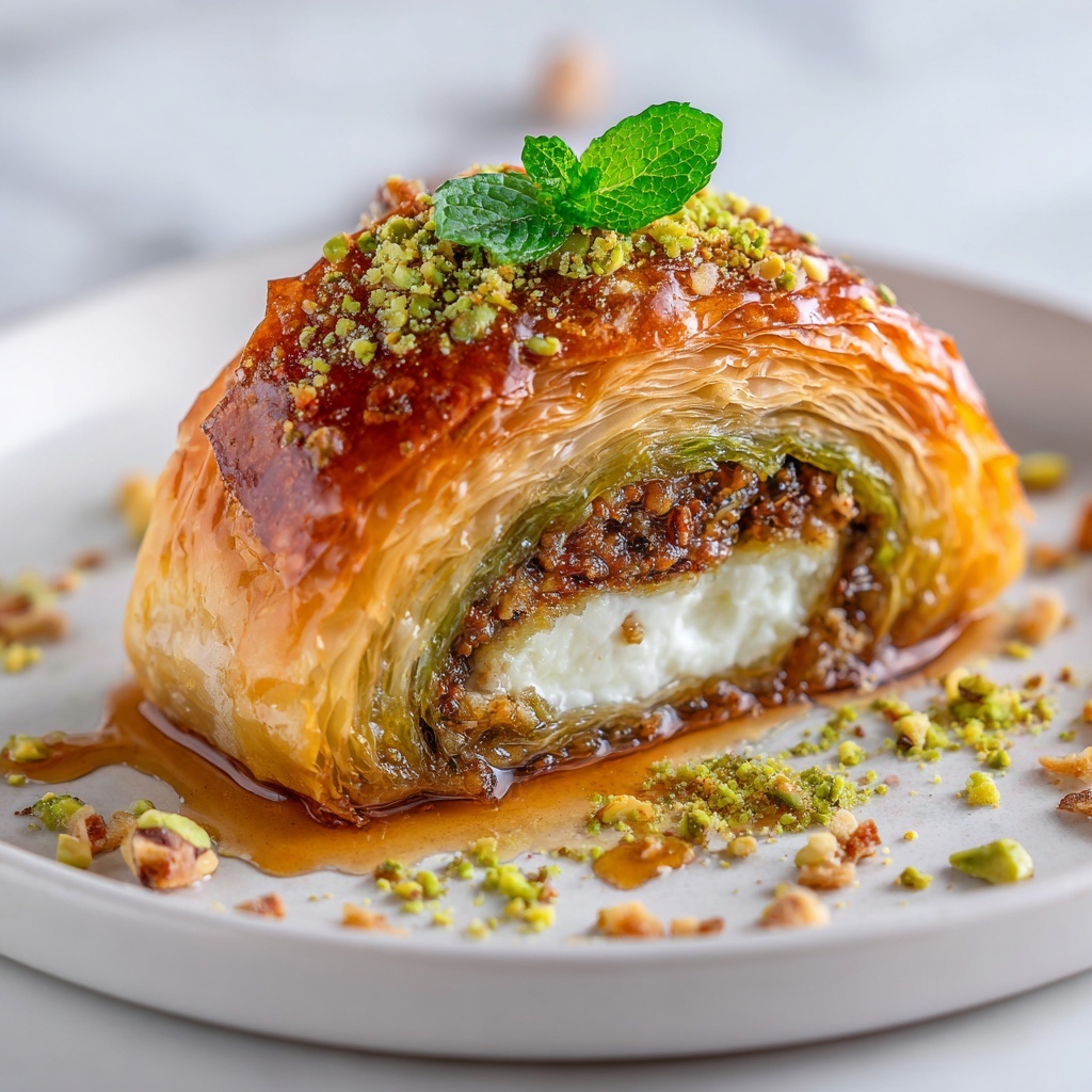 Custard Baklava Roll Recipe - Recipe Image