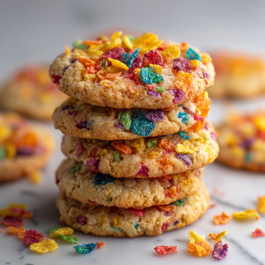 Fruity Pebbles Cake Mix Cookies Recipe - Recipe Image