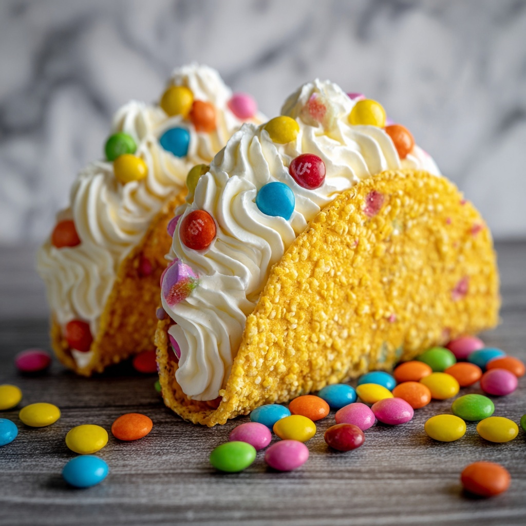 Fruity Pebbles Cheesecake Tacos Recipe - Recipe Image
