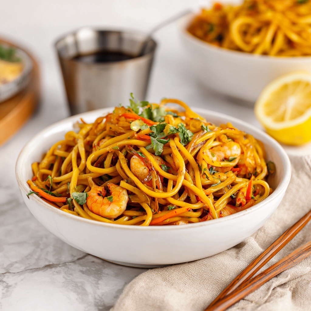 Flavor-Packed Singapore Noodles in 30 Minutes Recipe - Recipe Image