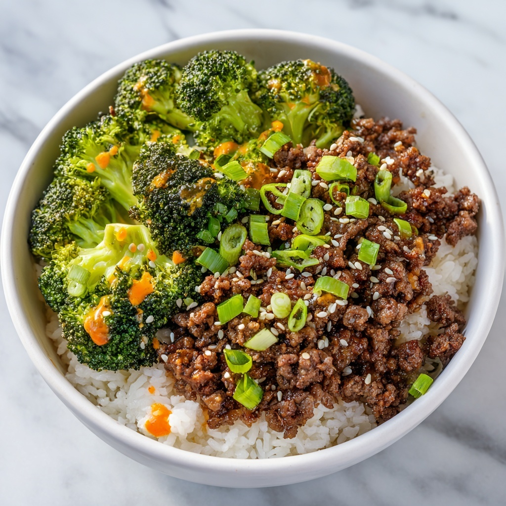 Teriyaki Ground Beef and Broccoli with Yum Yum Sauce Recipe - Recipe Image