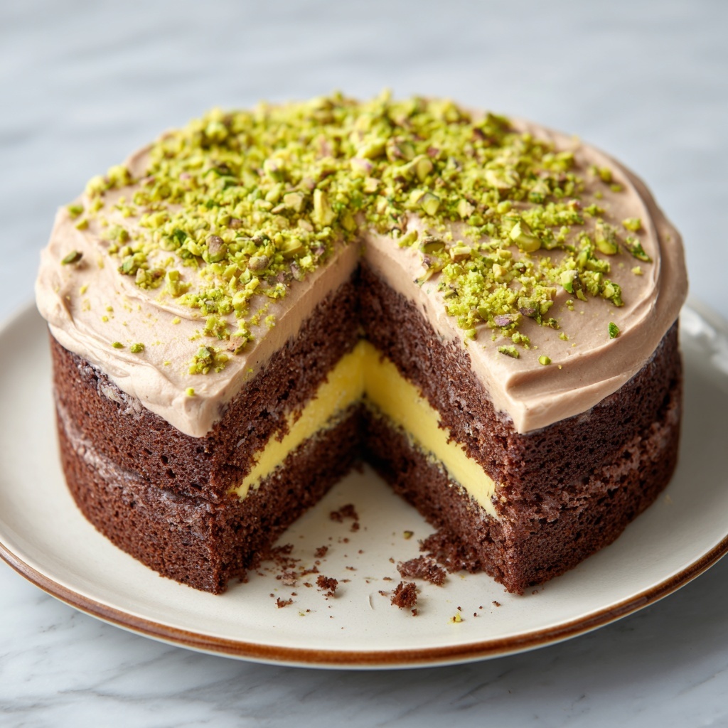Dubai Chocolate Pistachio Cake Recipe - Recipe Image