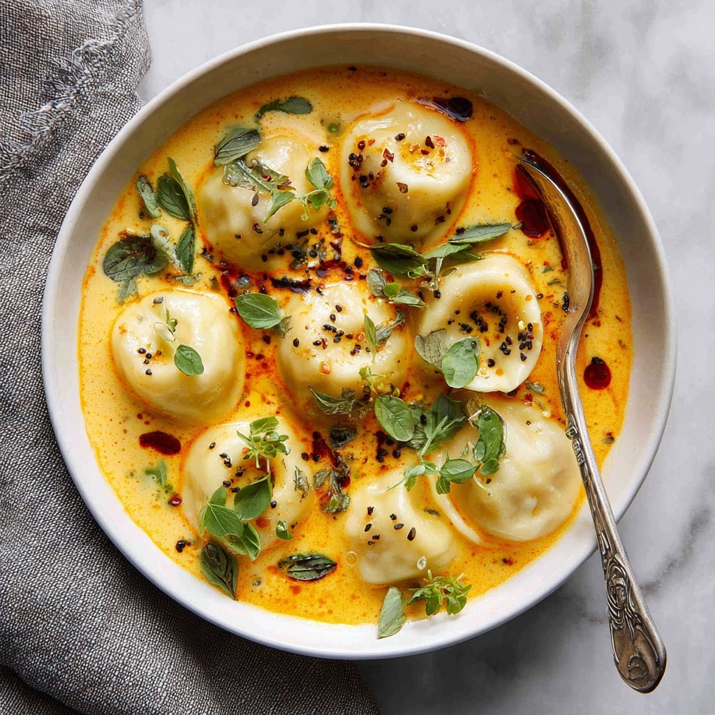 Warm Coconut Curry Soup with Vegan Dumplings Recipe - Recipe Image