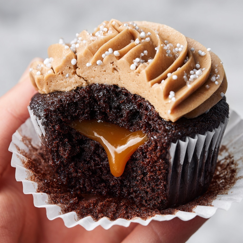 Salted Caramel Lava Cupcakes Recipe - Recipe Image