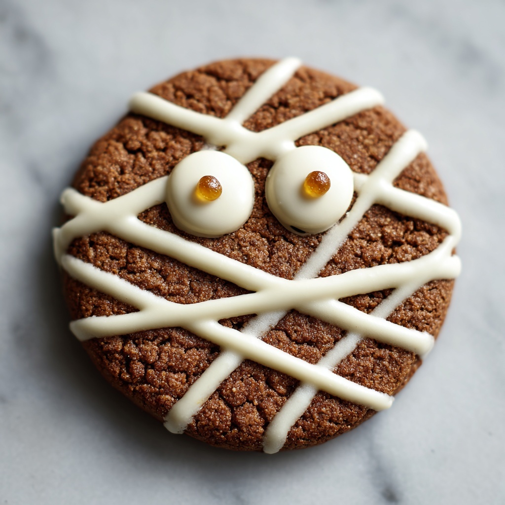 Fudgy Halloween Mummy Cookies Recipe - Recipe Image