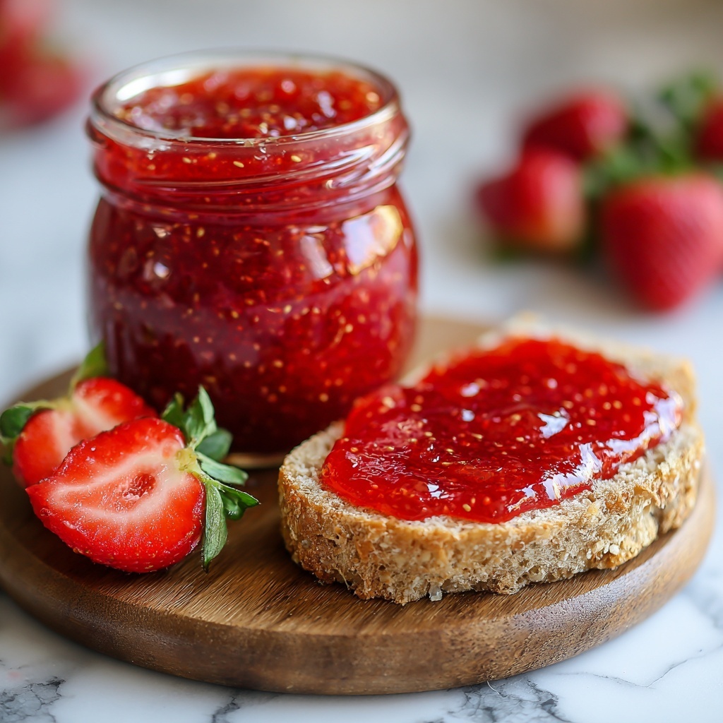 Homemade Strawberry Jam: Bursting with Summertime Flavor Recipe - Recipe Image