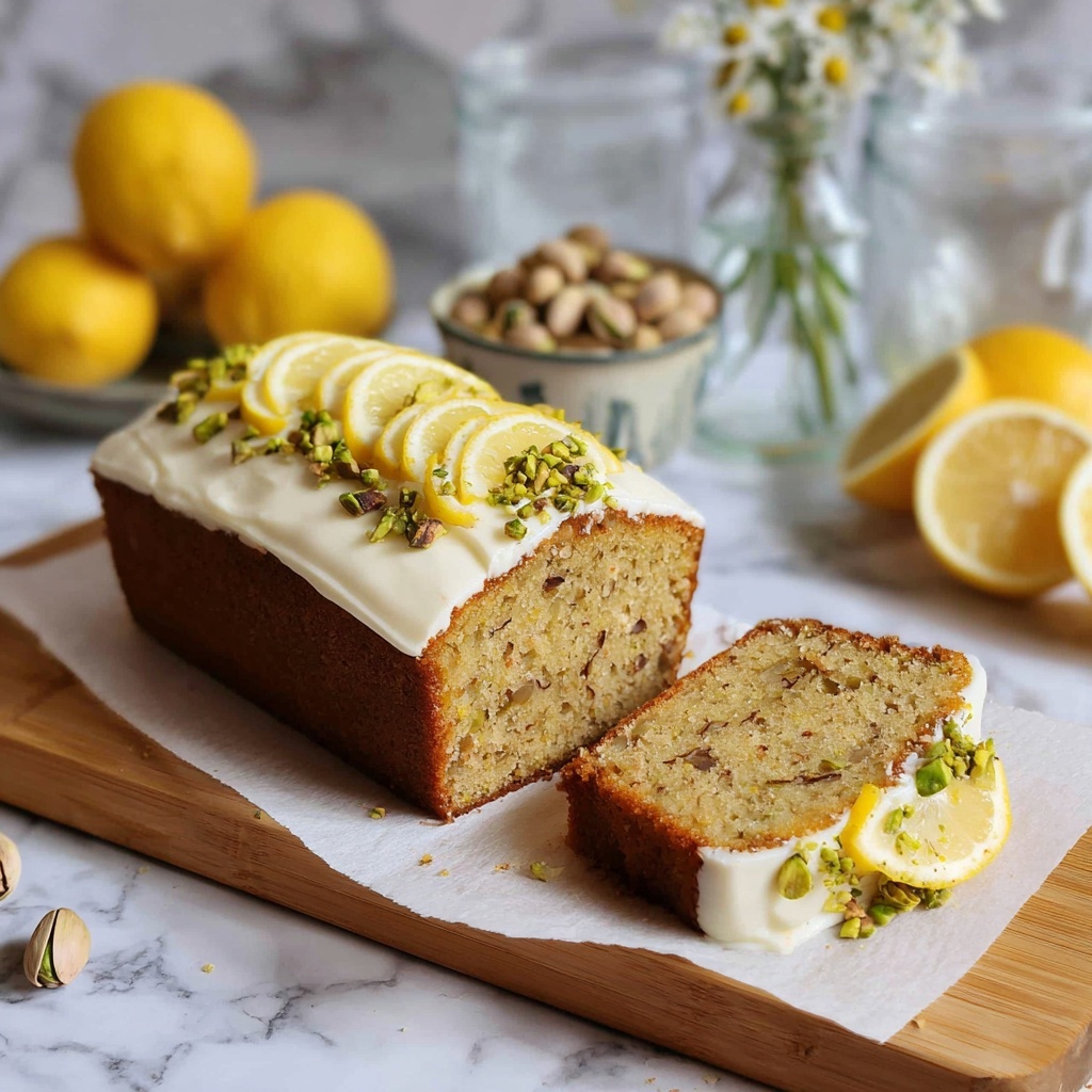 Vegan Pistachio Lemon Olive Oil Cake Recipe - Recipe Image