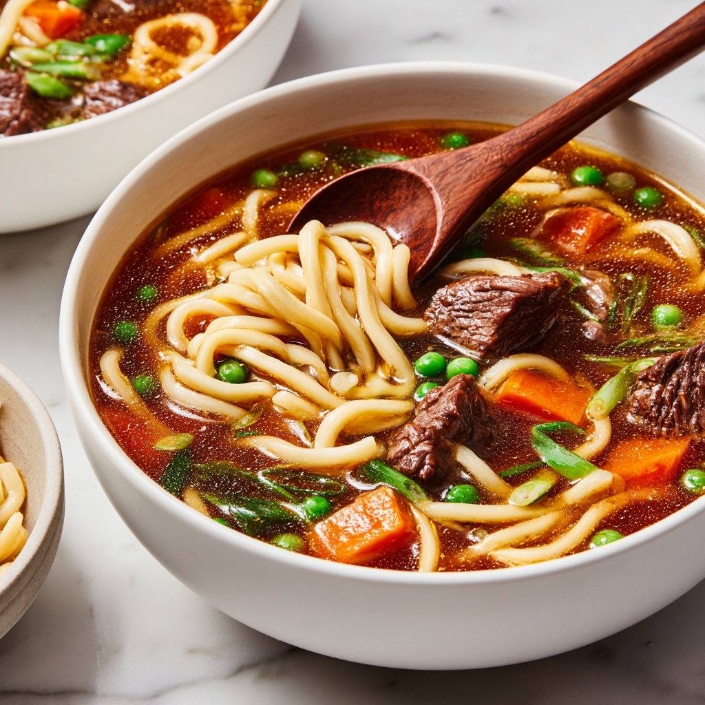 Vegetable Beef Noodle Soup Recipe - Recipe Image