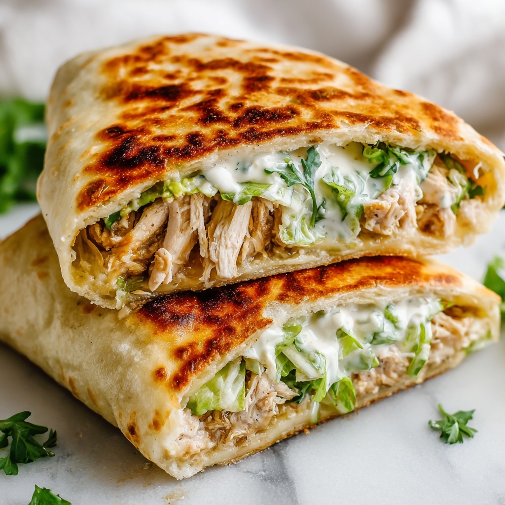 Caesar Chicken Salad Lunch Wraps: A Savory 15-Minute Meal Recipe - Recipe Image