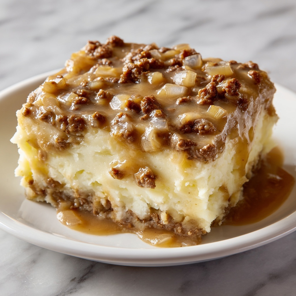 Ground Beef Gravy over Creamy Mashed Potatoes Recipe - Recipe Image