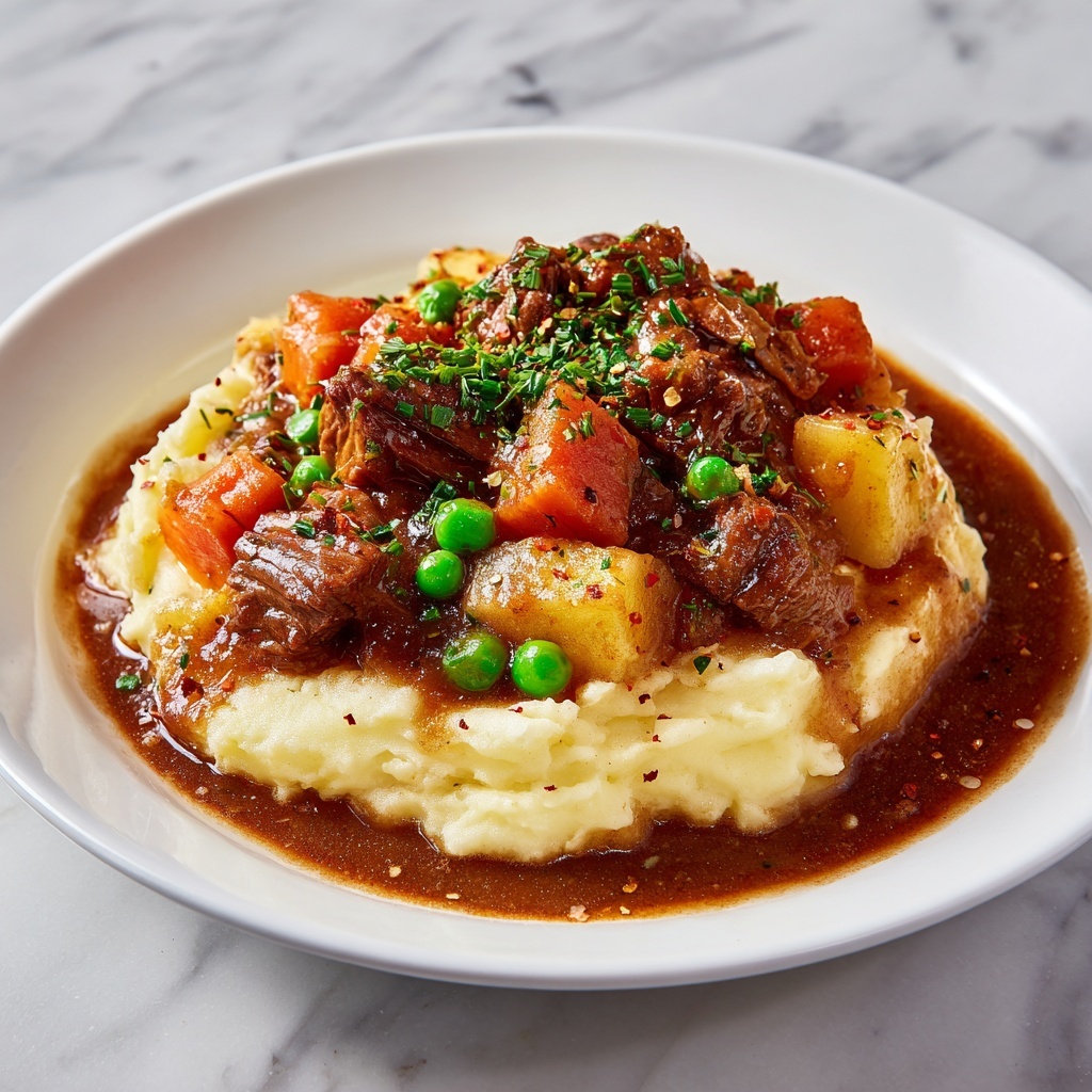 Irish Beef Stew with Mashed Potatoes Recipe - Recipe Image