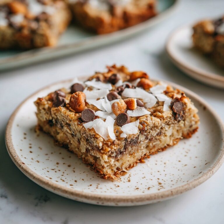 Baked Oatmeal Cake with Chocolate, Butterscotch, and Coconut Recipe