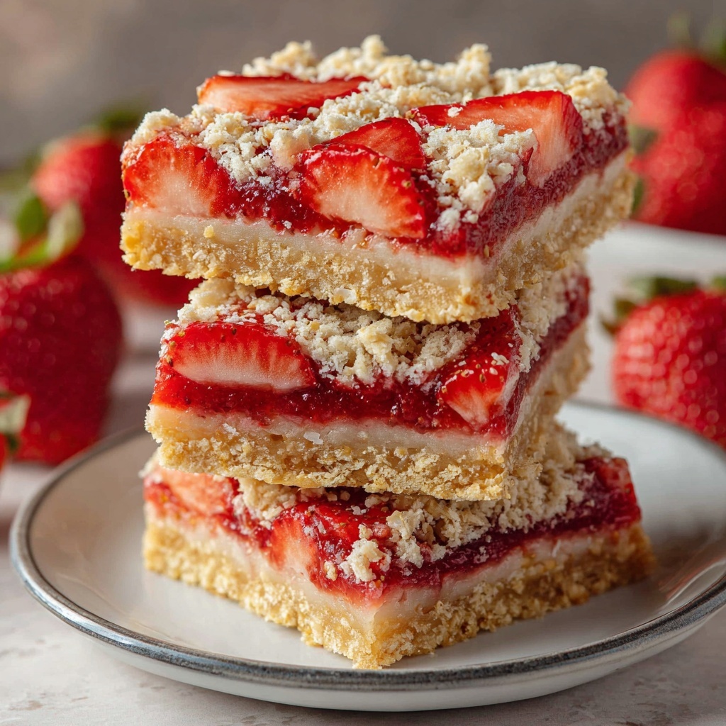 Healthy Strawberry Oatmeal Bars: A Tasty Guilt-Free Treat Recipe - Recipe Image