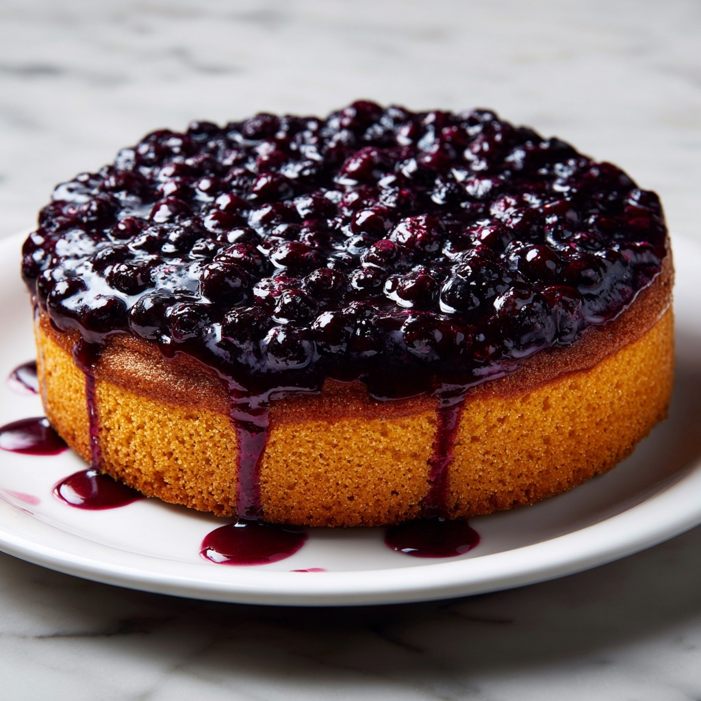 Blueberry Maple Upside Down Cake Recipe - Recipe Image
