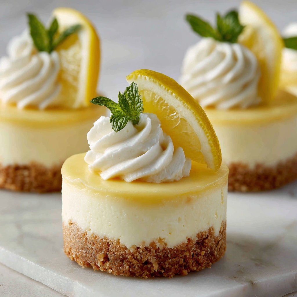 Zesty Mini Lemon Cheesecakes Recipe - Recipe Image