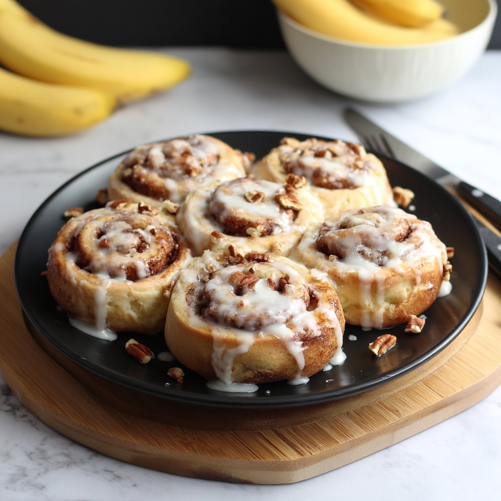 One-Bowl Banana Bread Cinnamon Rolls Recipe - Recipe Image