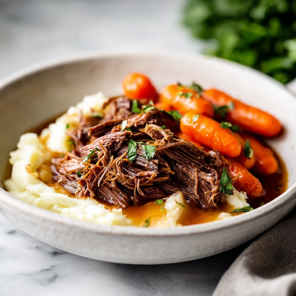 Slow Cooker Garlic Herb Pot Roast Recipe - Recipe Image