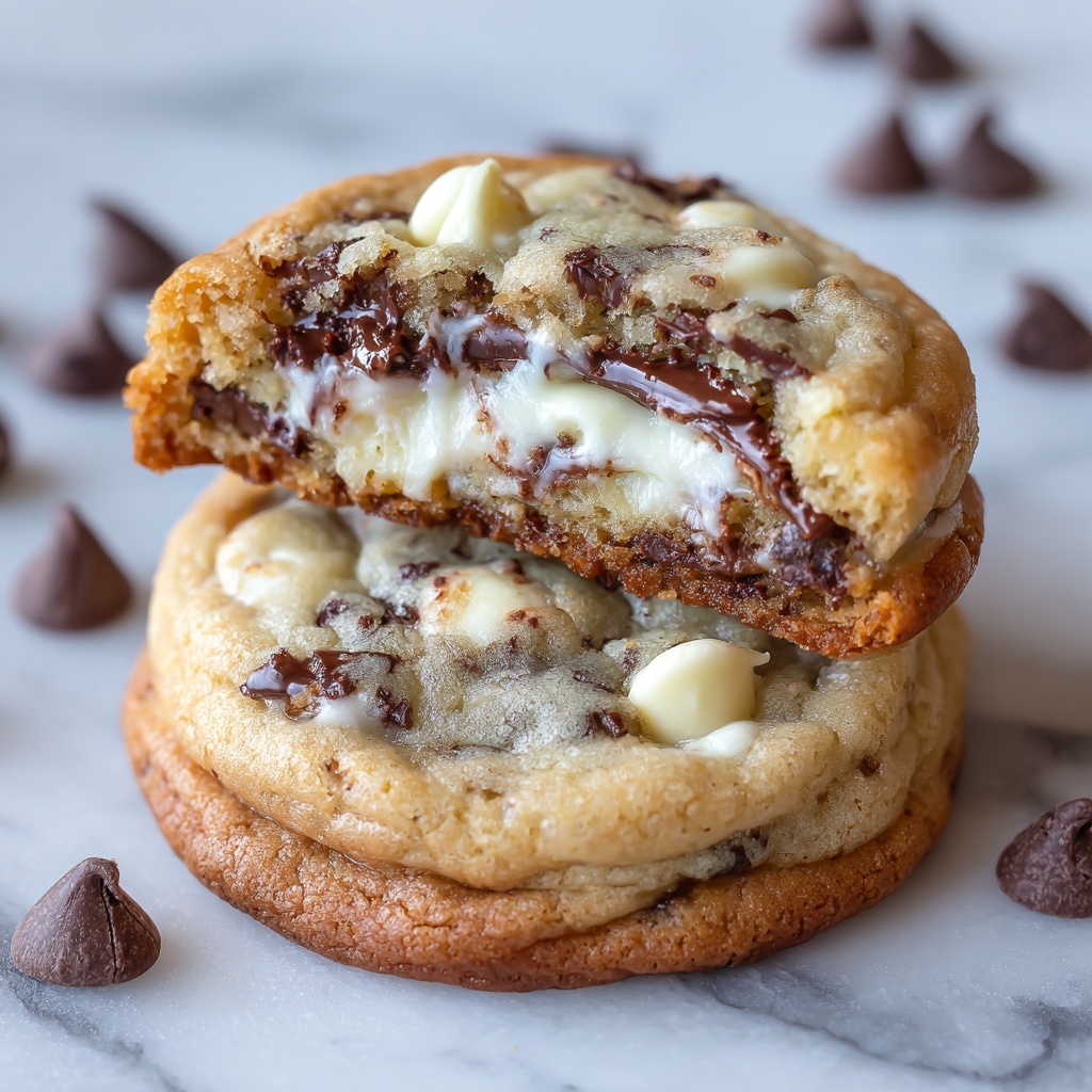 Cheesecake Stuffed Chocolate Chip Cookies Recipe - Recipe Image