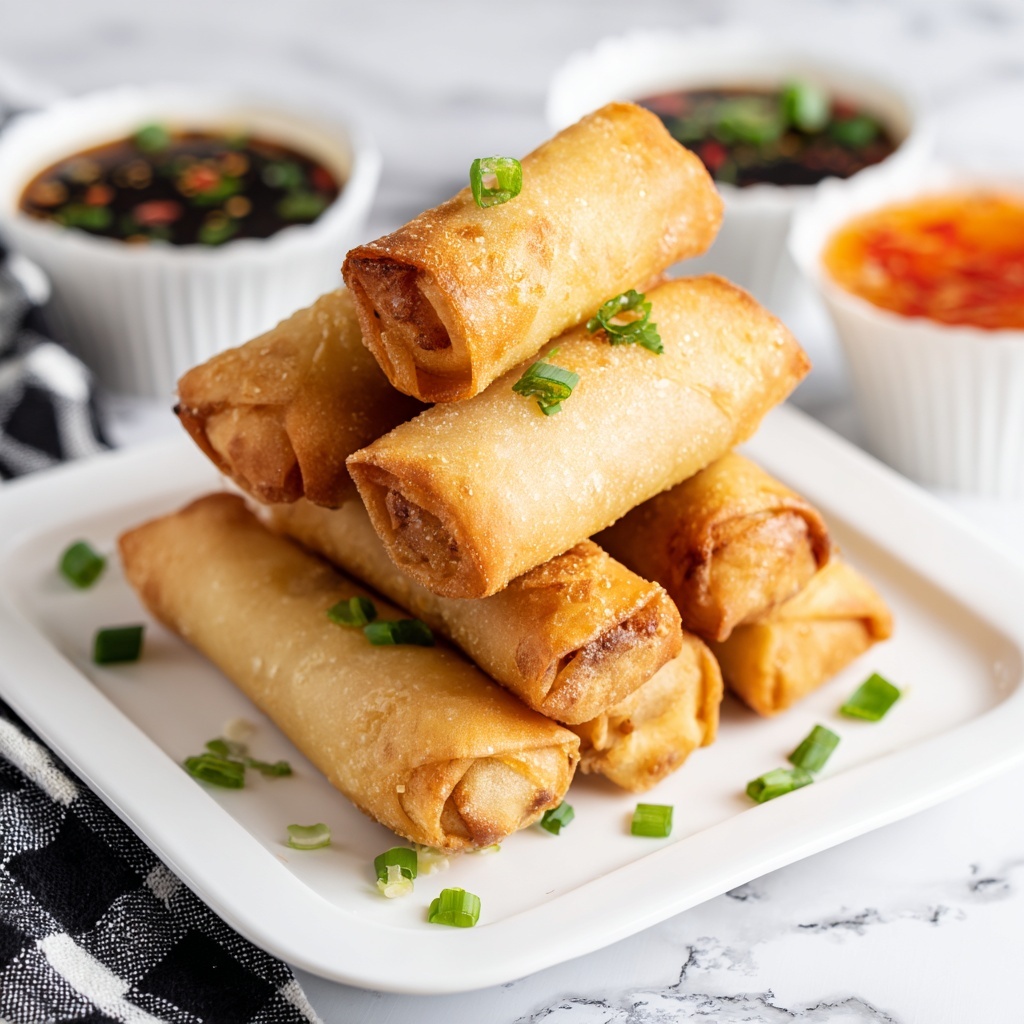 Crispy Air Fryer Spring Rolls Recipe - Recipe Image