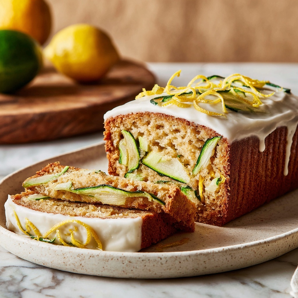 Lemon Yogurt Zucchini Bread with Lemon Glaze Recipe - Recipe Image