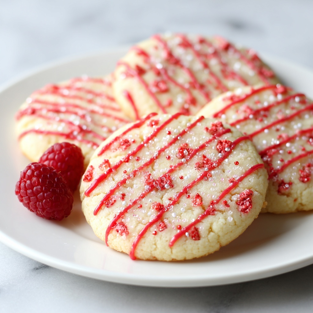 Raspberry Sugar Cookies with Chocolate Drizzle Recipe - Recipe Image