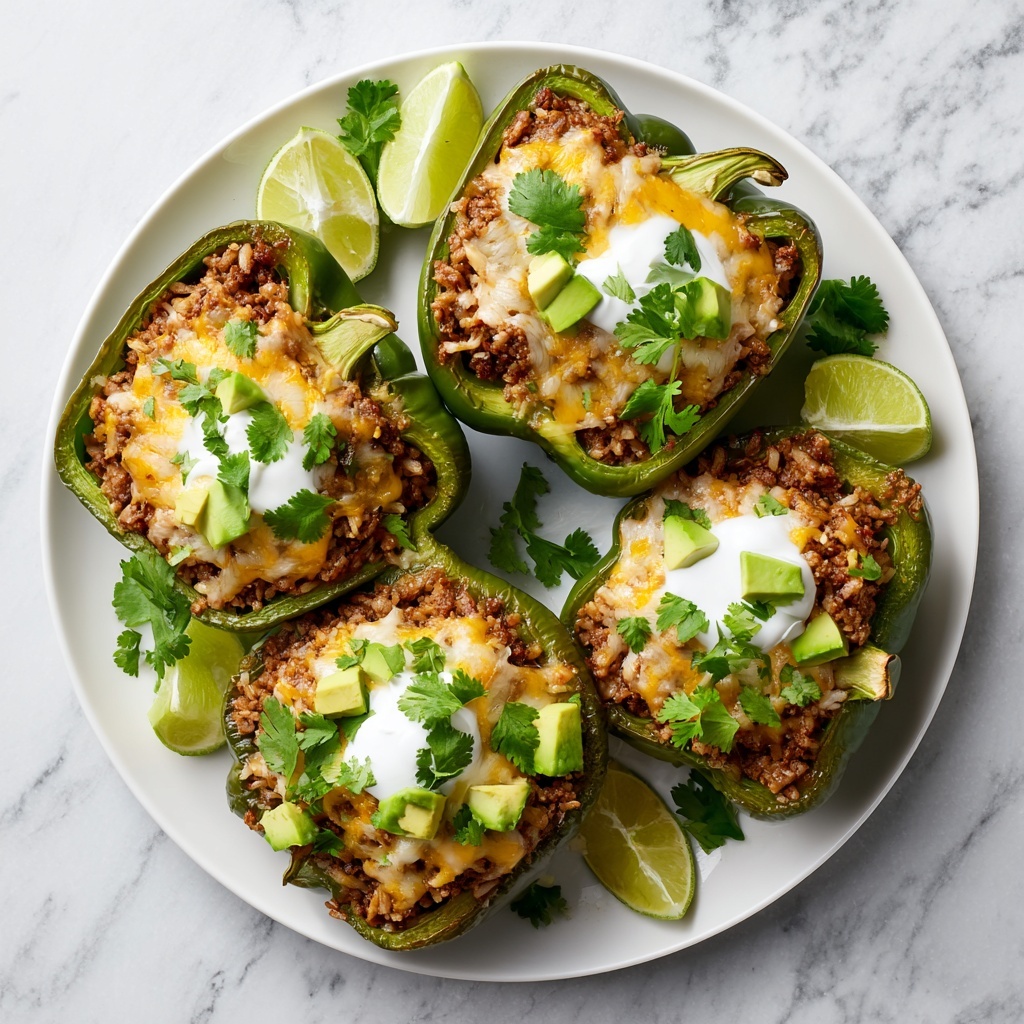 Taco-Stuffed Poblano Peppers Recipe - Recipe Image