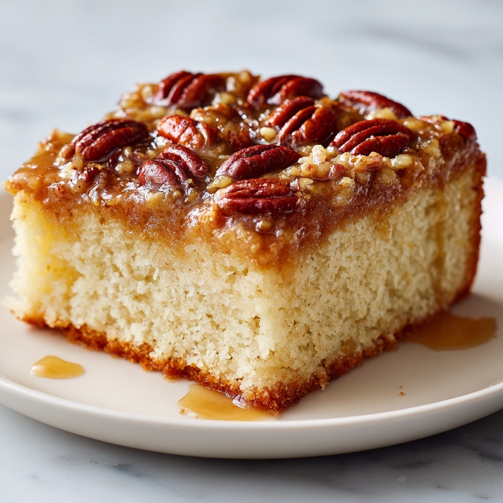 Pecan Upside-Down Cake Recipe - Recipe Image