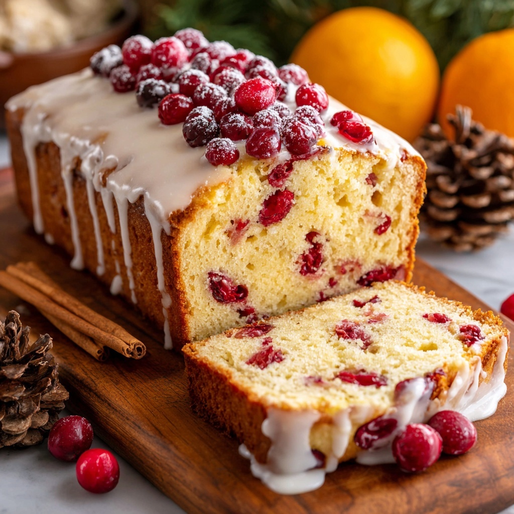 Cranberry Orange Bread with Glaze Recipe - Recipe Image