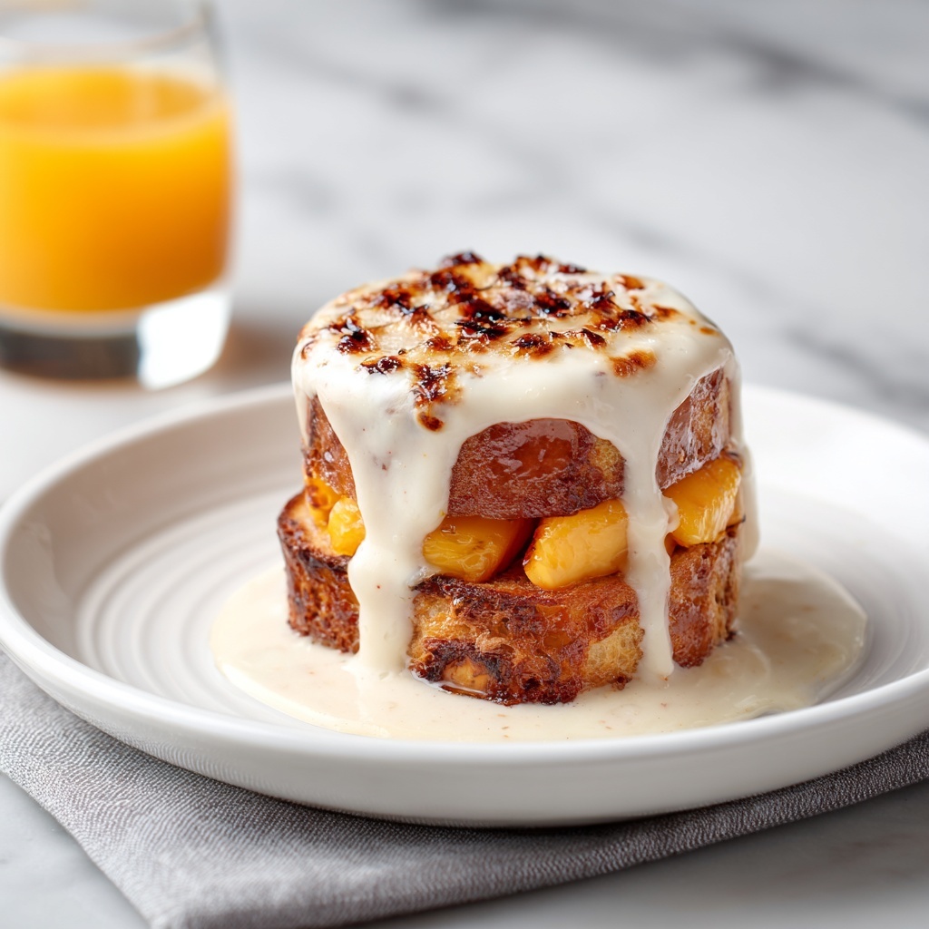 Peach Bread Pudding with Cinnamon and Vanilla Recipe - Recipe Image
