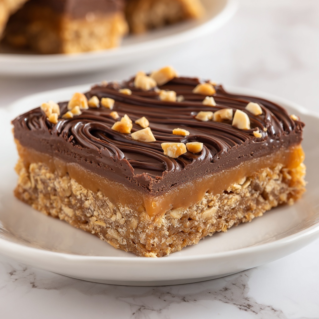Best No-Bake Chocolate Oatmeal Bars Recipe - Recipe Image