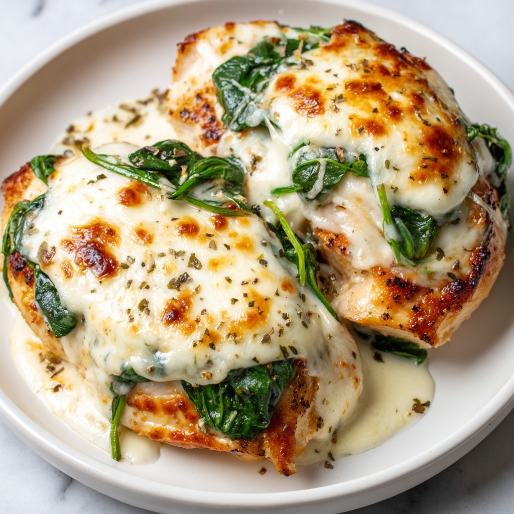 Chicken Spinach Bake with Cream Cheese and Mozzarella Recipe - Recipe Image