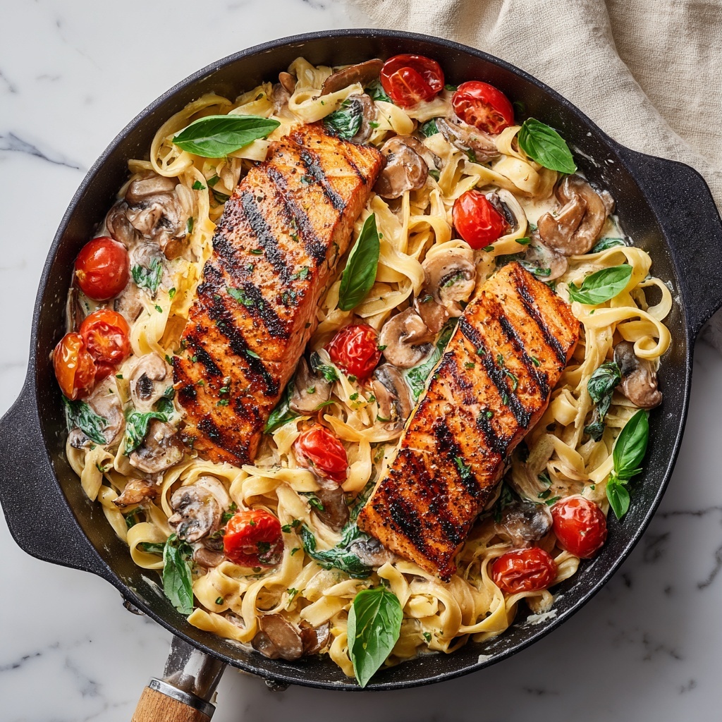 Tuscan Salmon Pasta Recipe - Recipe Image