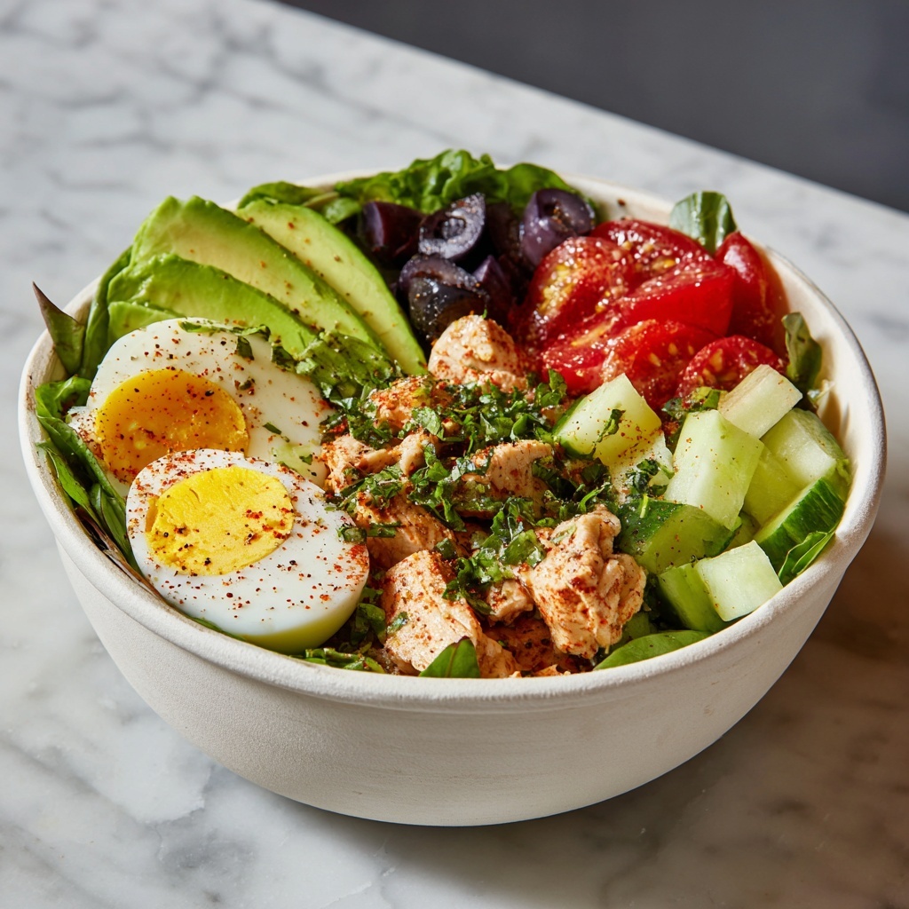 High-Protein Avocado Chicken Salad with Egg Recipe - Recipe Image
