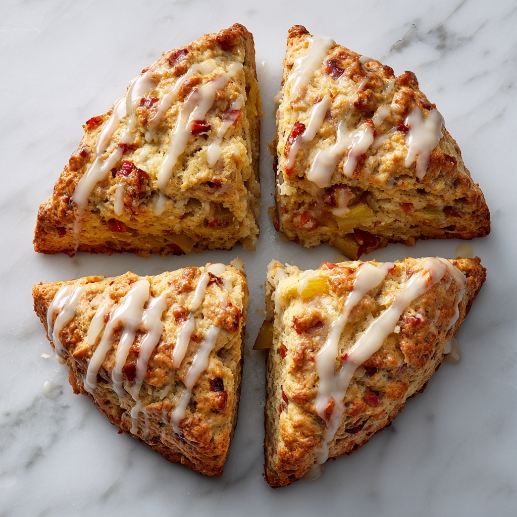 Rhubarb Scones with Lemon Drizzle Recipe - Recipe Image
