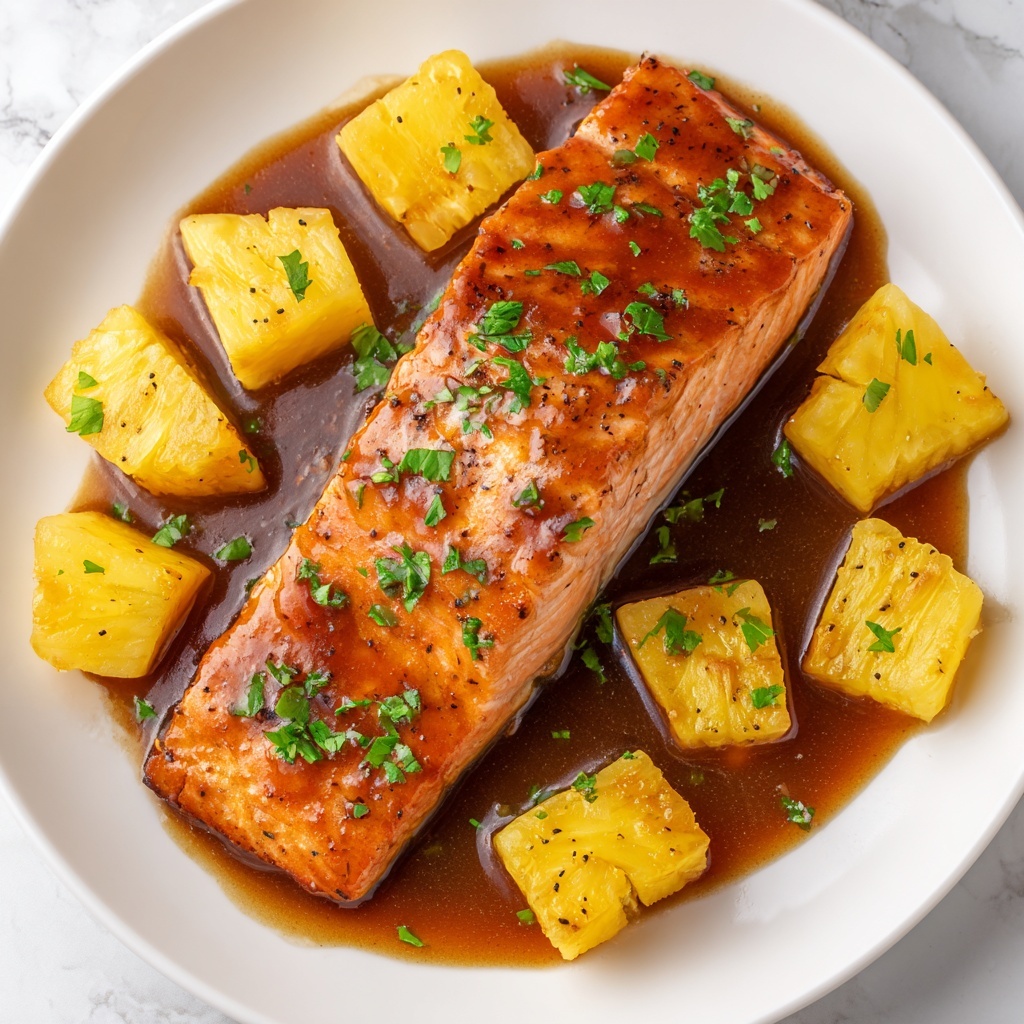 Delicious Pineapple Glazed Salmon for Tropical Flavor Lovers Recipe - Recipe Image