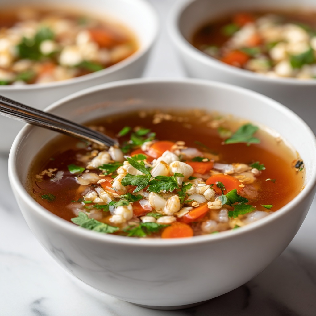 Comforting Ground Turkey Vegetable Soup with Nomato Sauce and Fresh Basil Recipe - Recipe Image