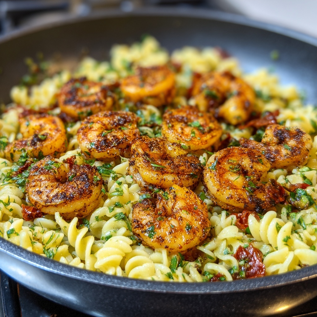 Blackened Shrimp Cavatappi Recipe - Recipe Image