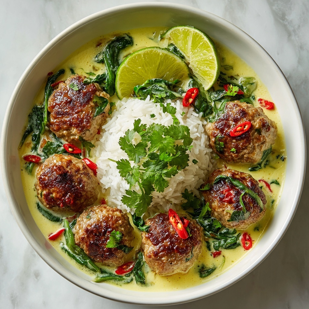 Thai Coconut Curry Meatballs Recipe - Recipe Image