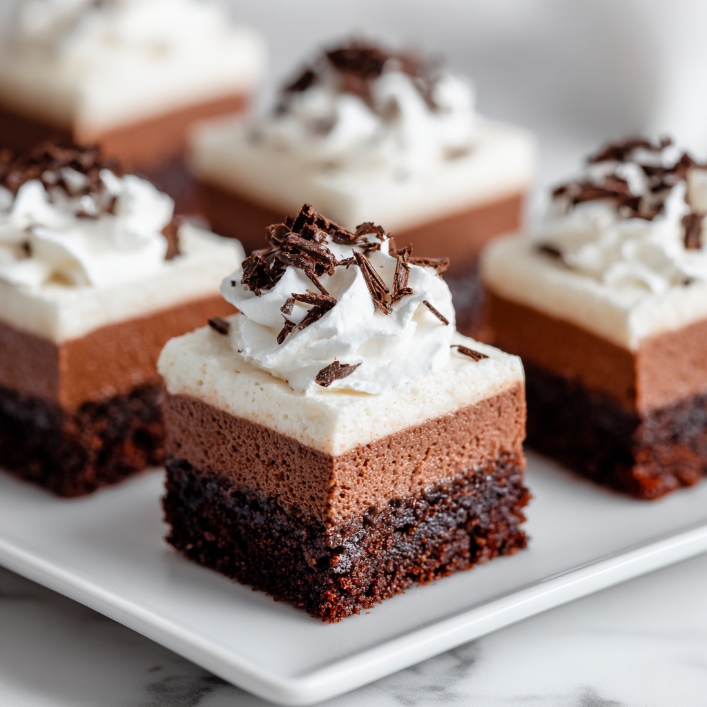No-Bake Chocolate Mousse Bars Recipe - Recipe Image
