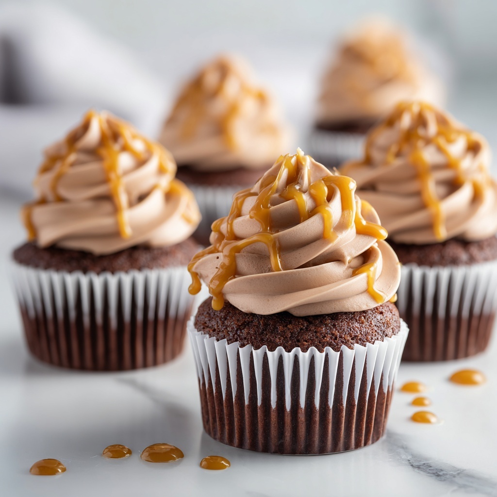 Chocolate Espresso Cupcakes with Salted Caramel Buttercream Recipe - Recipe Image